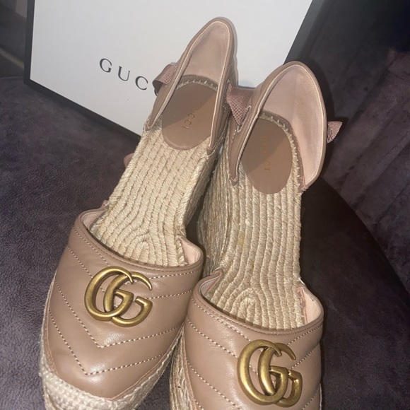 Gucci Palmrya Leather Sandals size 40 - Picture 1 of 5